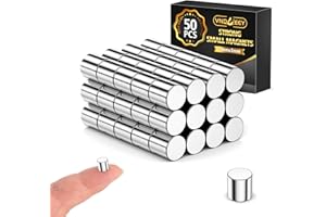 VNDUEEY Magnete Stark, 50 Stück 3x3mm Magnete für Magnettafel, Kühlschrank, Basteln, Magnete Klein für Zuhause, Arbeit, Fotos, Whiteboard Magnete