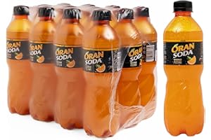 ORAN SODA Oransoda | Bevanda Gassata all'Arancia, 12 Bottiglie da 45 cl PET, L'originale Aranciata Italiana con Succo di Arance Siciliane, Senza Coloranti