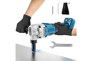 LIROPAU Gryzoniarka do blachy akumulatorowej, 950 W, 1900 SPM, 3,5 m/min Gryzoniarka do metalu kompatybilny z Makita 18V baterią, 3-biegowa regulowana rozgryzanie, rozgryzanie blachy do cięcia stali