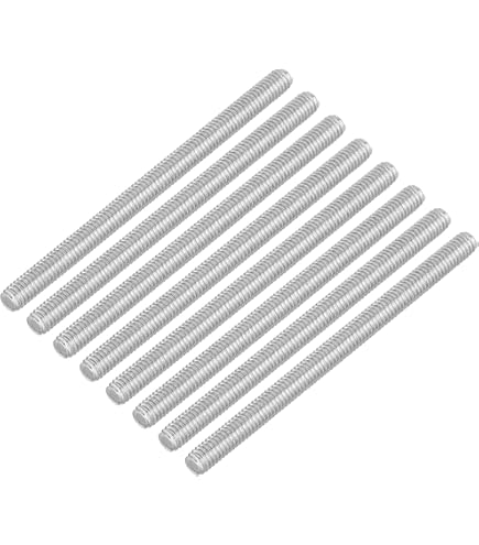 QUARKZMAN 4 stuks draadstangen, M8 x 50 mm, 304 roestvrij staal