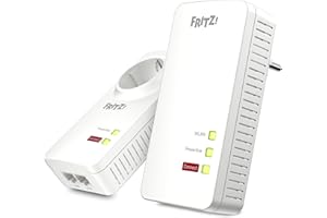 AVM FRITZ!Powerline 1260E WLAN Set (WiFi Access Point, White, Ideal for Media Streaming or NAS Connections, 1200 Mbps, German Version)
