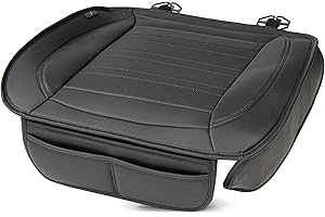 ‎WALSER Walser Sitzauflage Auto Fernando, Qualitätssieger Sehr Gut*, Autositzauflage Vordersitze, Auto Sitzauflagen 1 Stück, Autositzschoner Vordersitz Kunst Leder, Autositzkissen Fahrersitz schwarz