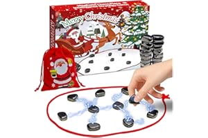 ZLXHDL Juego magnético, juego de ajedrez magnético, juegos de mesa, 20 piedras magnéticas portátiles, para juegos de viaje, reuniones familiares (Navidad)