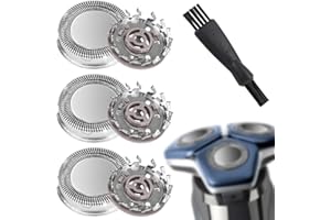 XERTEAM 3 sztuki SH71 wymienne głowice tnące kompatybilne z Philips, ze szczotką do czyszczenia, do Shaver Series 7000 (S7XXX) i serii kątowej 5000 (S55XX) S5531/S5532/S5533/S5536/S5830/S6600 i S6800