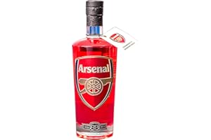 Arsenal FC Strawberry & Rhubarb Vodka Gift for Gunners Football Fans | Distilled 5 Times for Exceptionally Smooth Taste | Birthday Present by Bohemian Brands Made in the UK | 37.5%, 70cl