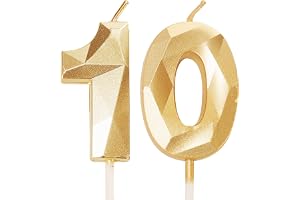 10:e födelsedagsljus – nummer 10 ljus för födelsedagstårtdekorationer