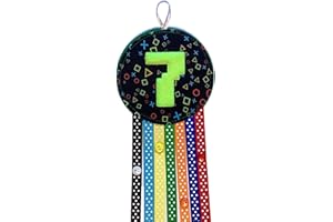 Ditsy Rosettes Gamer Birthday Rosette Badge - Age 5, 6, 7, 8, 9, 10 - Perfect Party Gift birthday card – Birthday Boy, Birthday Girl (Age 7)