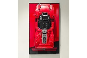 ICUANUTY Parete di presentazione per Lego Ferrari Daytona SP3 42143, Compatibile con Lego Ferrari Scala 1:8, Idea Regalo per Lego auto da parete appassionati, Solo Display Wallboard, 75 x 45 cm