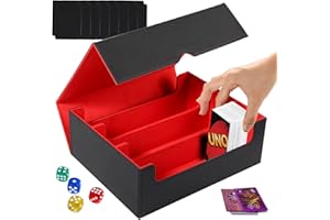 URBANHOMES Deck Box für Magic The Gathering Karten,PU Karten Deckbox,Sammelkarten-Aufbewahrungsboxen für 1800+ Karten, Spielkarten Box, Magnetic Deck Boxen,Deck Case mit Trennwänden für TCG MTG YuGiOh Karten