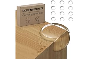 FUHOMI 12 Stücks Kantenschutz Baby Eckenschutz Baby Selbstklebend Transparent Tischkantenschutz Eckschutzkanten Baby kindersicherung Mit Verbessertem Superkleber für Baby Sicherheit (12PCS)