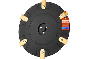 FOURSHOW 6X Blade Plate Compatible with Flymo EasiLife 350 800, Knife Disc for Robotic Lawn Mower Turntable - Ø 210 mm