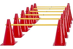 smartpeas 15 // 18 Partes Set Agility Perros – Vallas Entrenamiento – Cavaletti – Picas Entrenamiento Niños, Perros, Caballos +Más: Bolsa & Frisbee