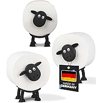 3 Stück Toilettenpapierhalter Mit Schaf-Motiv - Lustige Badezimmer Deko