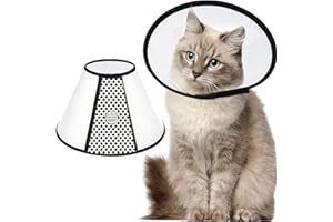 SUQ Haustier Kegel Einstellbar Halskrause, Halskrause für Haustiere, Haustiere Kunststoff Elisabethanischer Kragen Schutzkragen, Anti-Beißen Lecken Sicherheit Halsabdeckung, Kleine Hunde (20-24cm)