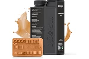 Inslogic Żywica do druku 3D o wysokiej szczegółowości, matowe wykończenie z drobnymi detalami do miniatur, żywica 405nm UV-Curing do druku LCD, DLP, SLA 3D (dąb, 1kg)