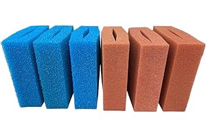 Koi- und Bonsaipark Herdecke Lot d'éponges de rechange pour filtre de bassin Oase Biosmart 14-16000 - 3 gros bleus, 3 rouges fins