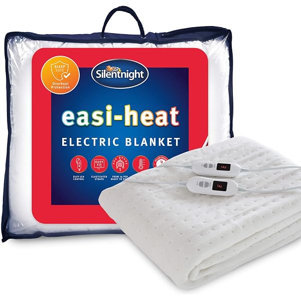 Zanussi Electric Blanket, Heated Double Fitted Underblanket, 9 Heat  Settings, Low Energy u0026 Energy Efficient, Machine Washable, Overheat  Protection, 135 X 190 cm, 60W, White ZEDB7002, 2 Year Guarantee :  Amazon.co.uk: Home u0026 Kitchen