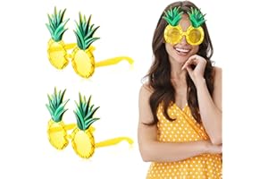 Sinmoe 2 Stück Sonnenbrillen Luau Party Hawaiianische Lustige Brille Sommer Strand Requisiten Neuartige Tropische Kinder Party Brillenrahmen Geburtstag Party Dekorationen für Karneval