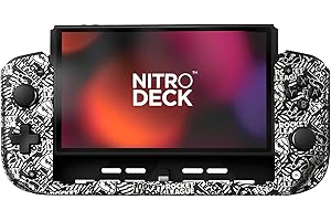CRKD Nitro Deck - Professional Handheld Controller Deck with Zero Stick Drift for Nintendo Switch and Switch OLED (Rocket League Silver Edition)