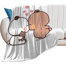 Coperta in bambù con panda rosso, morbida e leggera, coperta in