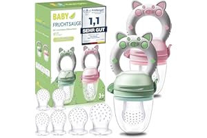 Kaiyingxin® Ciuccio frutta Baby da riempire, 2 pezzi, per bambini dai 3 mesi in su, versione aggiornata 2022, tettarella larga, senza BPA