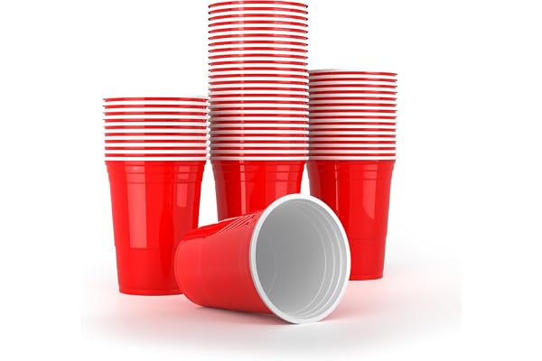 AOLUXLM plastmugg-set, 50 stycken Original American Red Cups