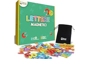 Smart Panda Lettere per Bambini – Set Alfabeto Magnetico - per Il Frigo per Bambini - Giochi Educativi ABC per Insegnare a Scrivere e Leggere ai Bambini - con Accenti Italiani