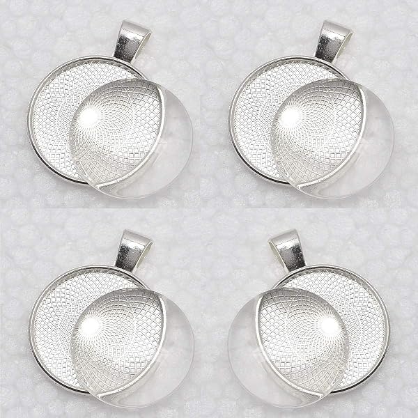 Set Da 10 Medaglioni Portacabochon In Metallo Bronzo Anticato Con Vetro Trasparente 12mm - Ideale Per Creare Gioielli Fai Da Te