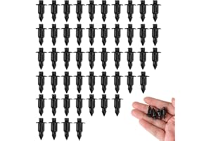 WLVINSON 50 rivetti distanziali in plastica nera da 6 mm, clip di rivestimento per auto, rivetti di ricambio per Honda, Yamaha, Suzuki, Kawasaki, clip universali per modanature auto, rivetti in plastica