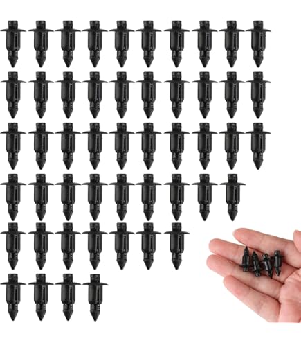 CAIXIANGYU 50 Stück Kunststoffnieten 6mm - Auto Befestigungsclips