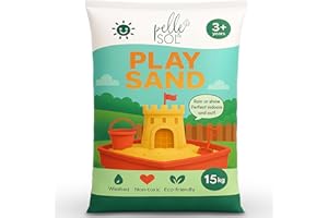 Pelle & Sol 15kg Soft Play Sand for Kids – Non-Toxic Fine Texture for Sandpit, Shell Pit, Water Table, Sensory Activity, Outdoor Play, Dog Area, Garden Use, Craft, Sand Job Projects