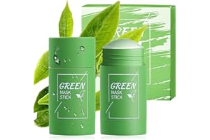 PHOMANTTONARY 2 Stück Green Mask Clay Stick, Grüntee Reinigender MitesserEntferner, Tiefenreinigung Reinigende Green Solid Mask für Schönheitsreinigung Haut feuchtigkeitsspendend pflegend