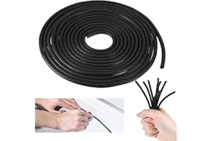 THIREI Junta de cordón redondo, 10 m x 4 mm de diámetro, junta de goma redonda, resistente a altas temperaturas, cordón de sellado para juntas flexible para sellar ventanas, paredes