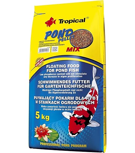 Mangime Per Pesci Laghetto POND STICKS MIXED 5L - Per Koi E Pesci Rossi, Migliora Colori Rosso E Oro