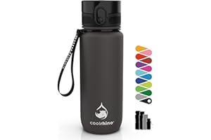 ‎COOLRHINO coolrhino Trinkflasche 350ml I 650ml I 1L I 1,5L für Sport, Outdoor, Schule, Fitness & Kinder - Wasserflasche auslaufsicher und Bpa frei - Flasche für Fahrrad