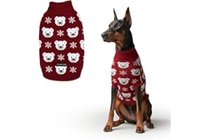Spark Paws Weihnachts Hundepullover – Weicher Strickpullover für kleine, mittlere & große Hunde – Süßer, Warmer Hundepullover für French Bulldogs & große Hunde, (Polar Bear, 3XL)