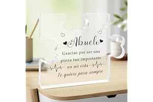 XIOABRE Regalo Abuelo Regalo Dia del Padre Y Abuelo Regalos para Abuelos Regalo Abuelos Cumpleaños para Regalos De Abuelos Acrílica Puzzle Regalos para Abuelos Regalos Originales para Abuelos Navidad