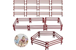 40 stycken häststaket leksaker, plast bondgårdsstaket, miniatyr hästhage | Fence lekset tillbehör, gör-det-själv trädgårdsstaket, ladugård, mikrolandskap dekoration och barn pedagogisk gåva