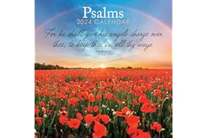 ROCHLI 2024 Psalms/Bible Verses 12" x 12" Square Hanging Wall Calendar - No Plastic - Planner, Motivational, Spiritual, Organiser, Home, Family, Schedule, Agenda, Gift