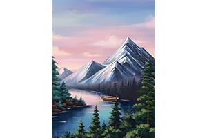 Fuumuui Peinture par Numéros Adultes et Enfants Débutants Comprend Pinceaux et Peintures Acryliques 40 x 50 cm - Paysage, Montagne