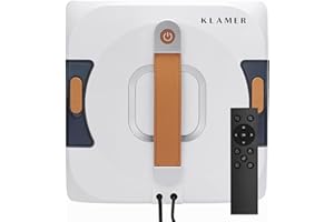 ‎KLAMER KLAMER Fensterputzroboter 3500 Pa – automatischer Fensterreiniger mit 100 ml Doppelwassertank, Nassreinigungsmodus & Rand-Erkennung, leise 60 dB, Absturzsicherung & Smart Pfadplanung
