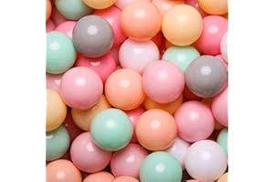 GOGOSO Ball Pit Balls for Toddler, Baby Plastic Playballs Kids Soft Pastel Non-Toxic BPA-Free, 100 Balls