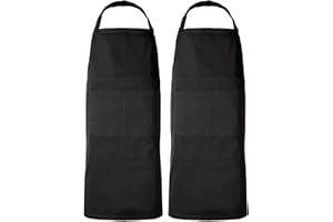 POLHIM 2 delantales con 2 bolsillos para mujeres y hombres, chef.