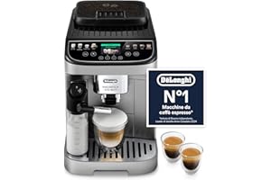 De'Longhi Magnifica Evo Next ECAM312.80.SB, Macchina Caffè Automatica con Monta Latte Automatico, Macchina Caffè Chicchi per Caffè e Cappuccino con Display Touch Intuitivo, 1450W, Nero/Argento
