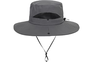 UTOWO Sun Hat for Women Summer UV Protection Beach Hat Wide Brim Mesh Bucket Fishing Hat with Ponytail Hole Foldable Packable Hat
