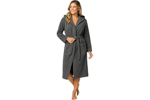 Morgenstern Bademantel Damen mit Kapuze 100% Baumwolle Frottee OEKO-TEX® Morgenmantel Marina