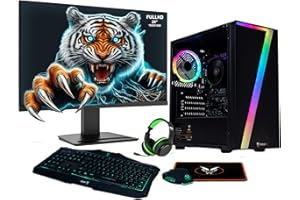 Fierce PC Gaming 24" Monitor Bundle - AMD Ryzen 3 3200G 3.6GHz, AMD Vega 8 Graphics, 16GB RAM 3200MHz,1TB M.2 NVME SSD, Windows 11, Keyboard, Mouse, Headset