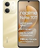 realme Note 70T Smartphone 4GB+128GB Oro, Schermo 6.75 pollici
