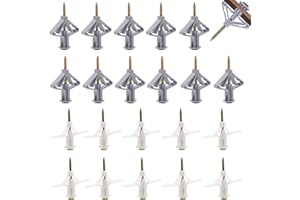 XoeLLe Plasterboard Wall Plugs Set 100 Pcs Screws Plasterboard Plugs Expansion Wall Butterfly Expansion Tube Heavy Duty Plaster Walls Fixings Plasterboard Cavity Wall for TV Wall Brackets