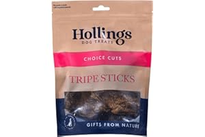 Hollings Tripe Sticks Dog Treats, 100% Natural Air Dried Chews for Adult Dogs, Grain Free & High in Protein (500g)